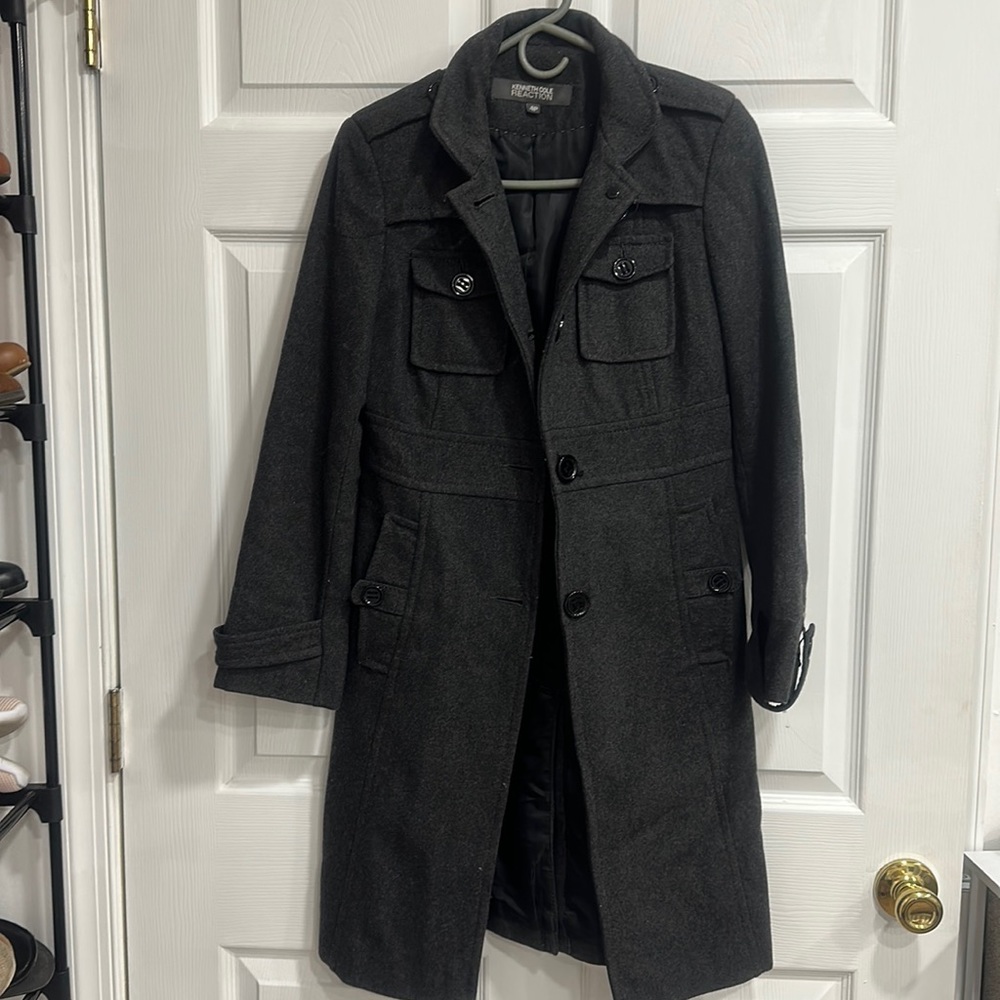 Kenneth Cole reaction junior gray coat